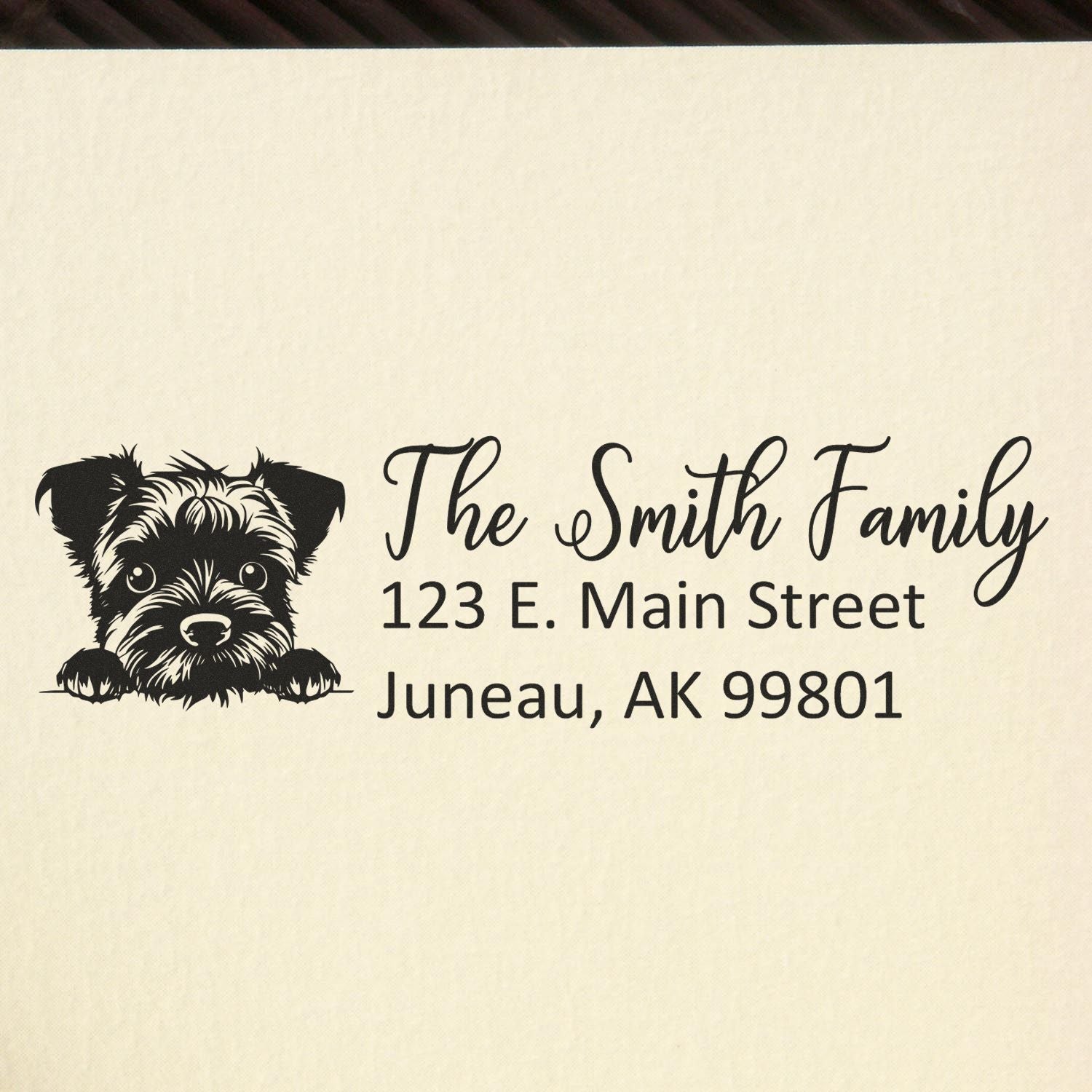 Border Collie Customized Address Stamp