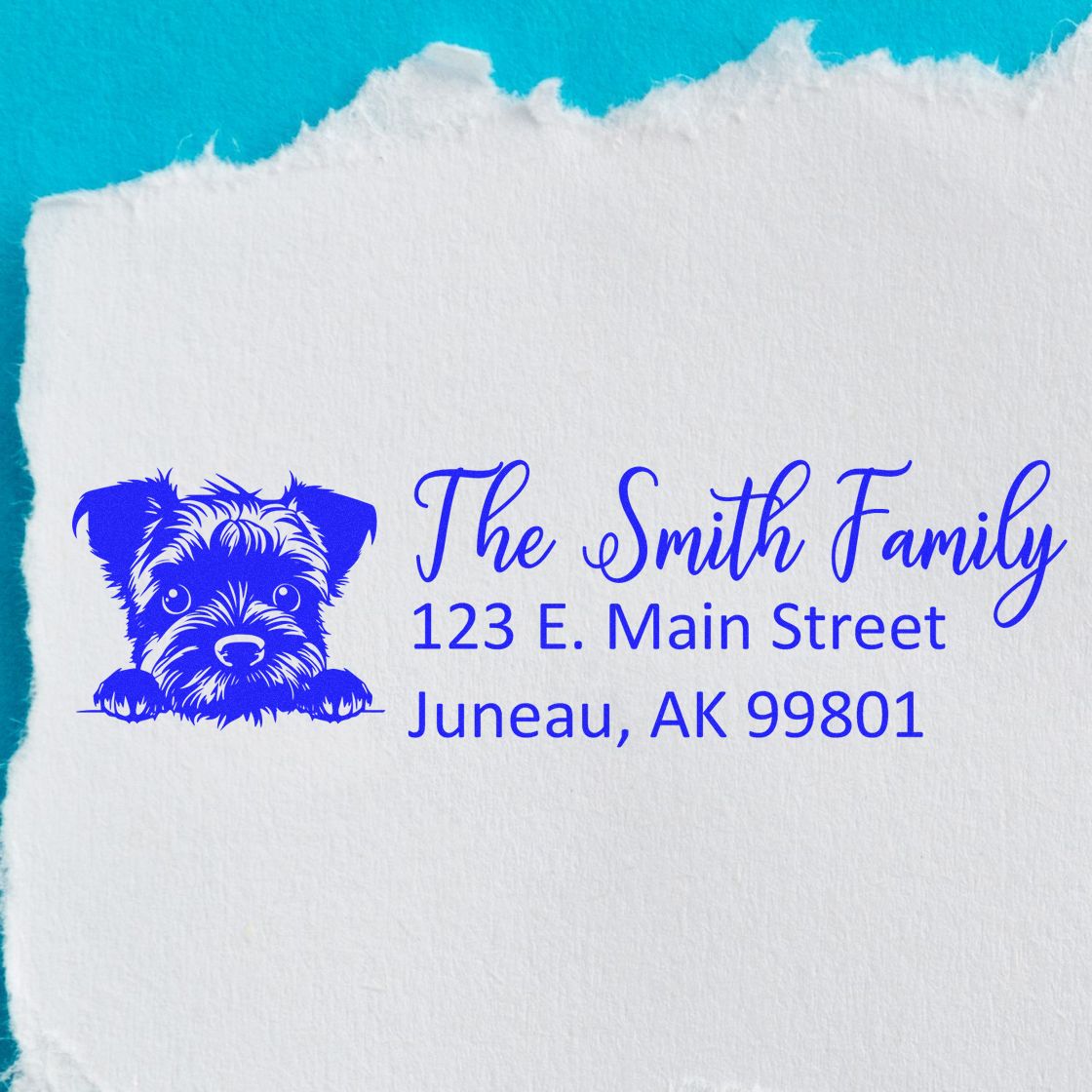 Border Collie Customized Address Stamp