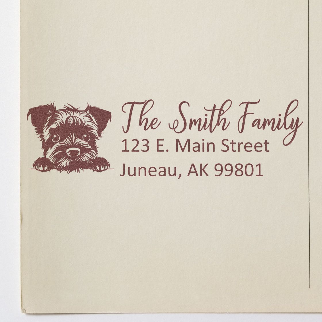 Border Collie Customized Address Stamp