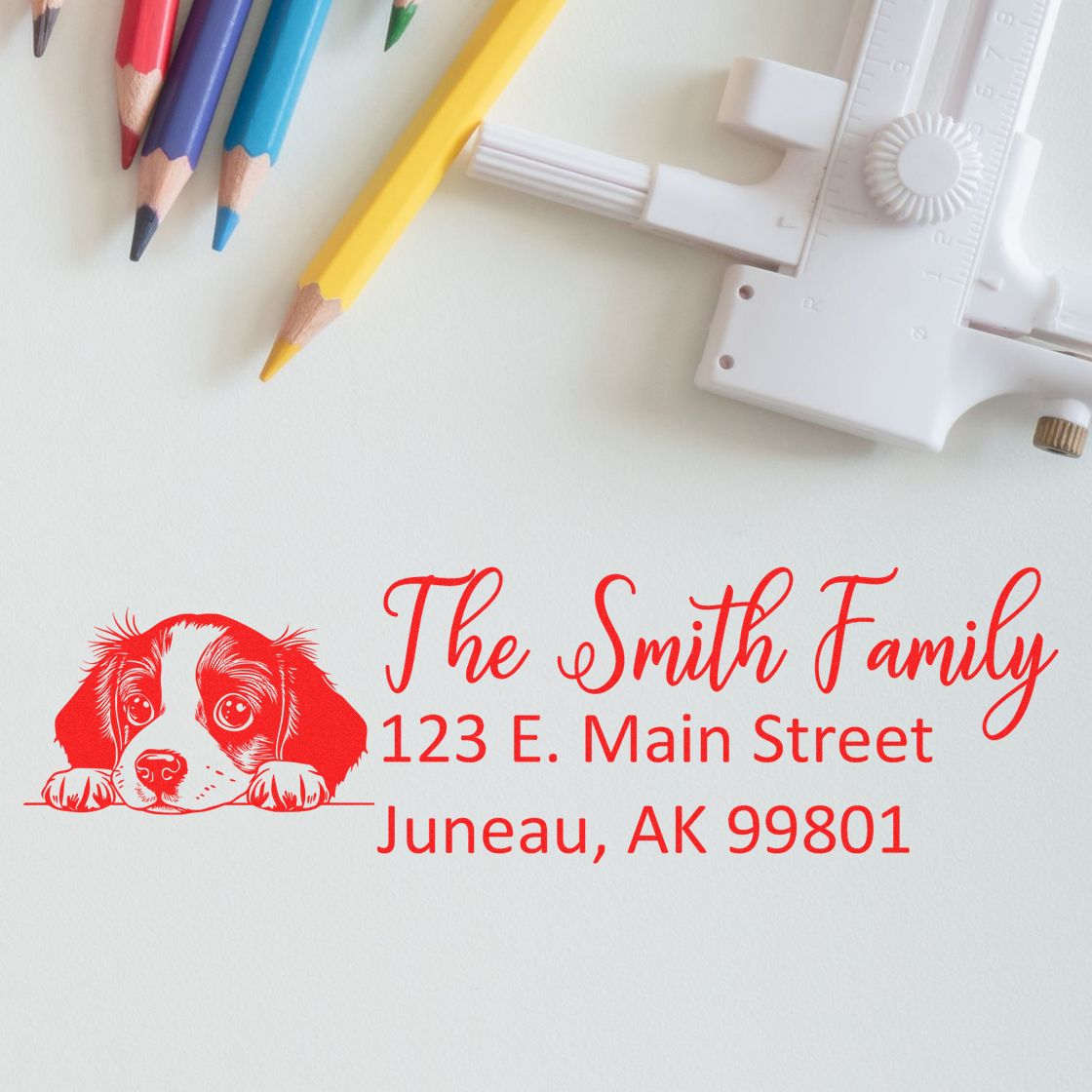 Customized Brittany Self-Inking Home Address Stamp