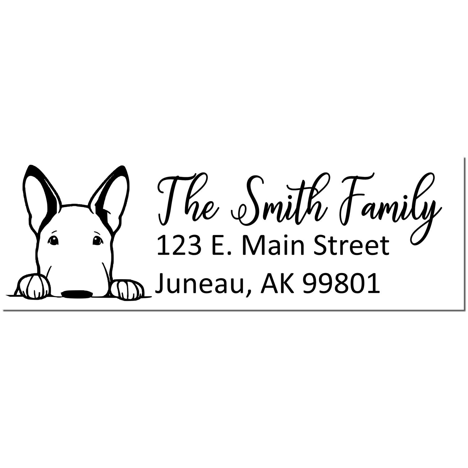 Bull Terrier Customized Address Stamp