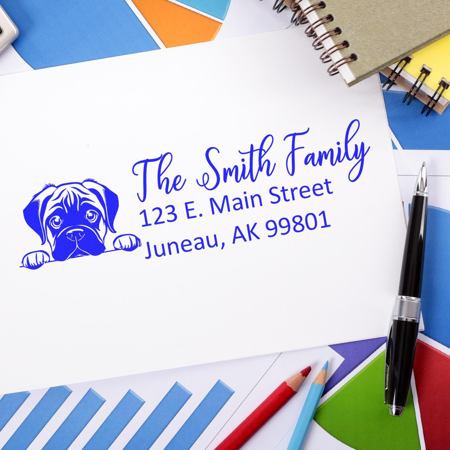 Customized Bullmastiff Self-Inking Home Address Stamp