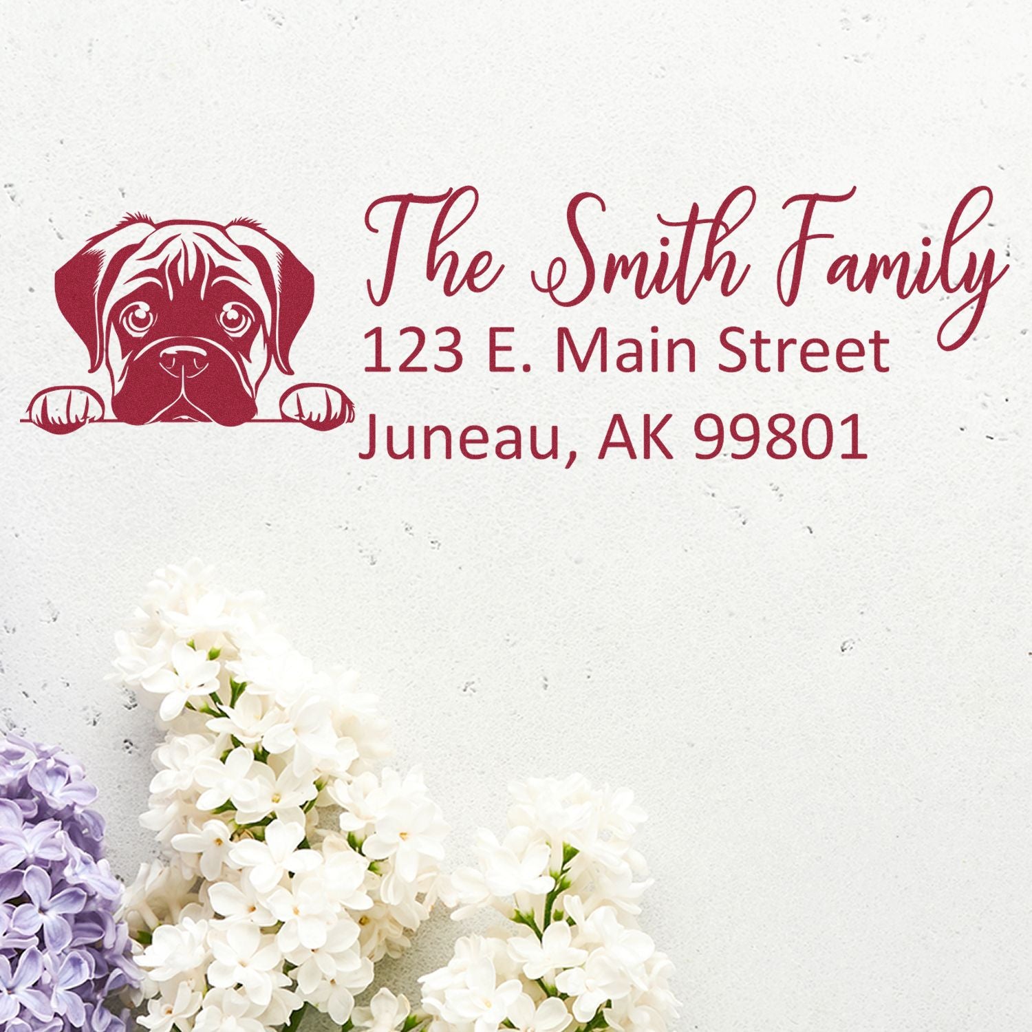 Bullmastiff Customized Address Stamp