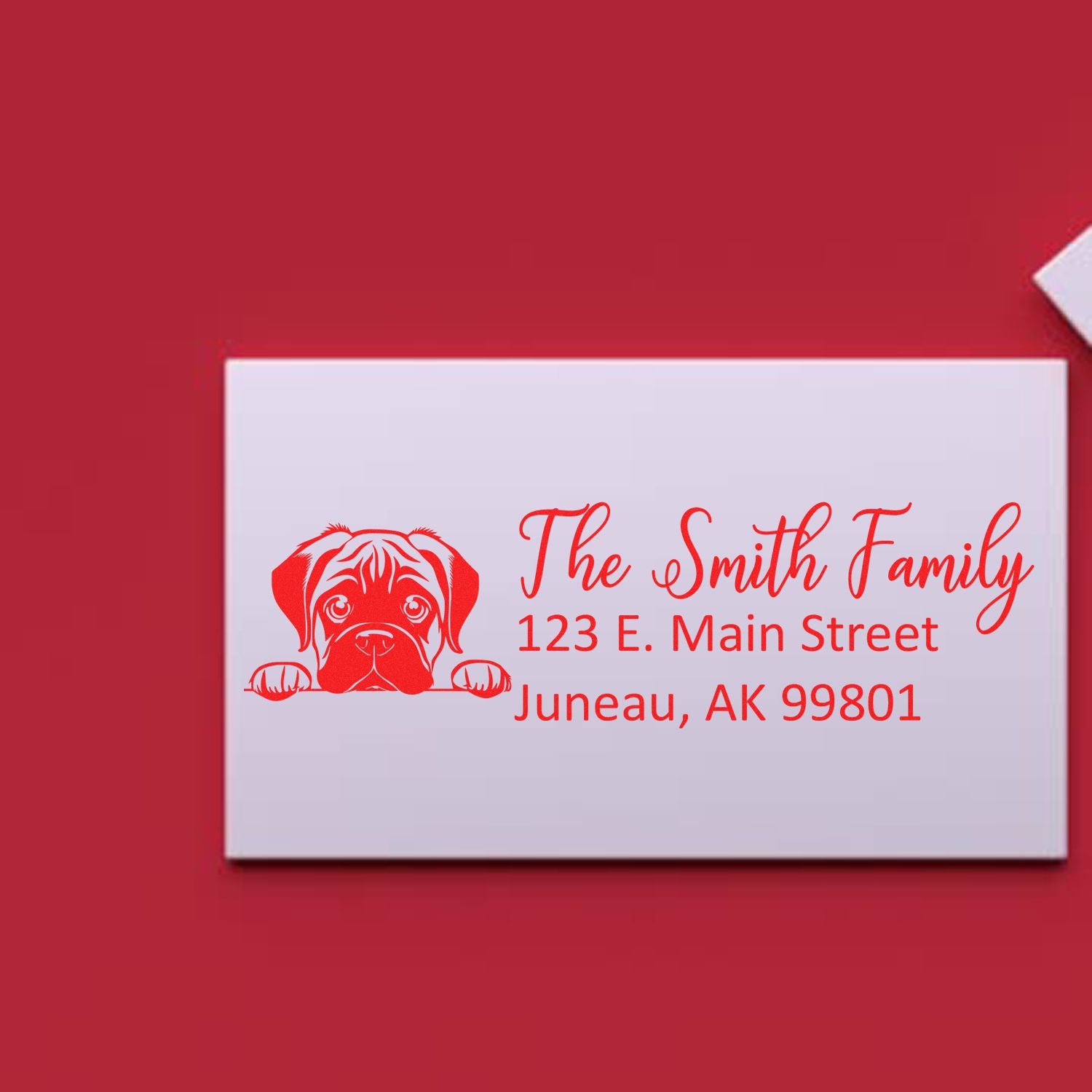 Bullmastiff Customized Address Stamp