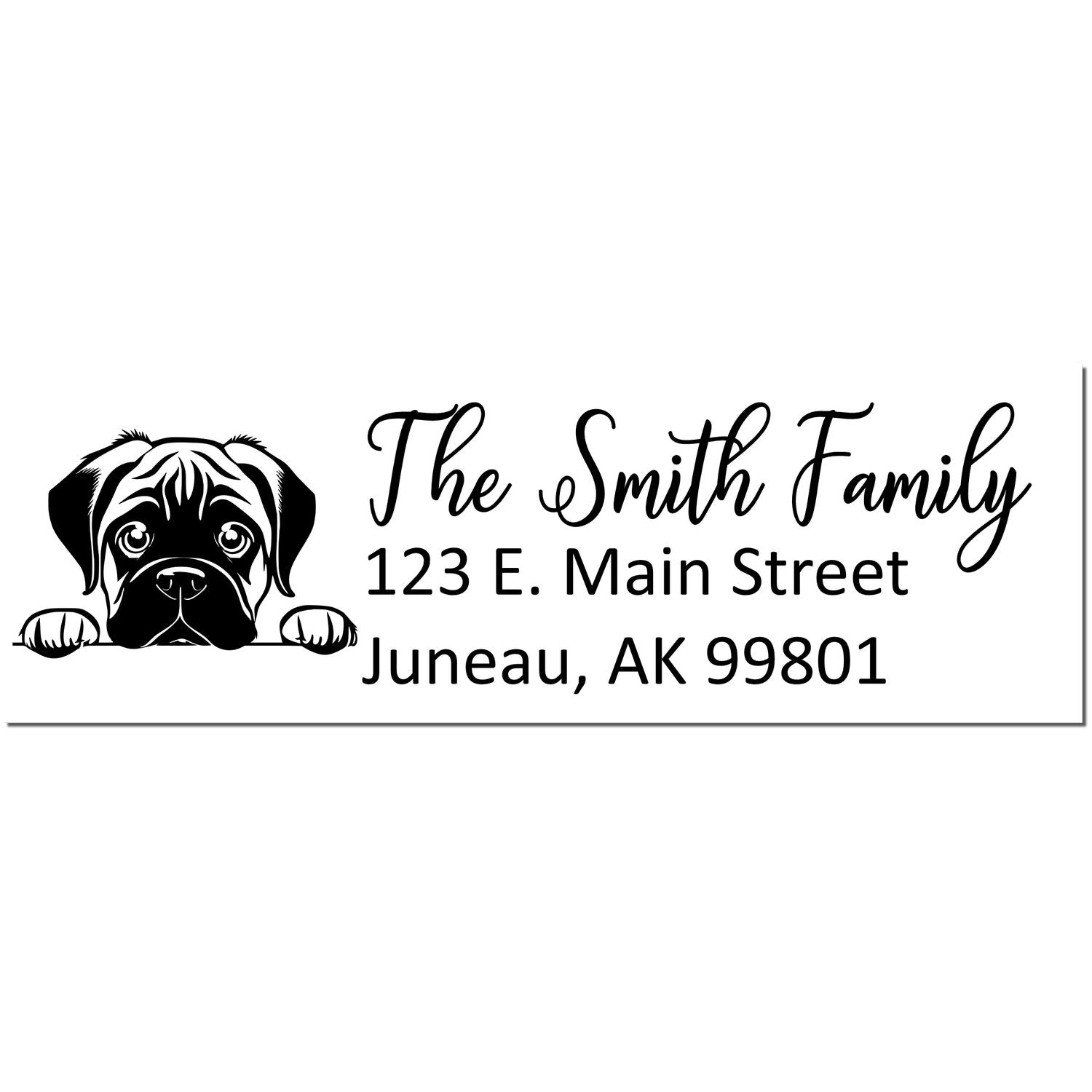 Bullmastiff Customized Address Stamp