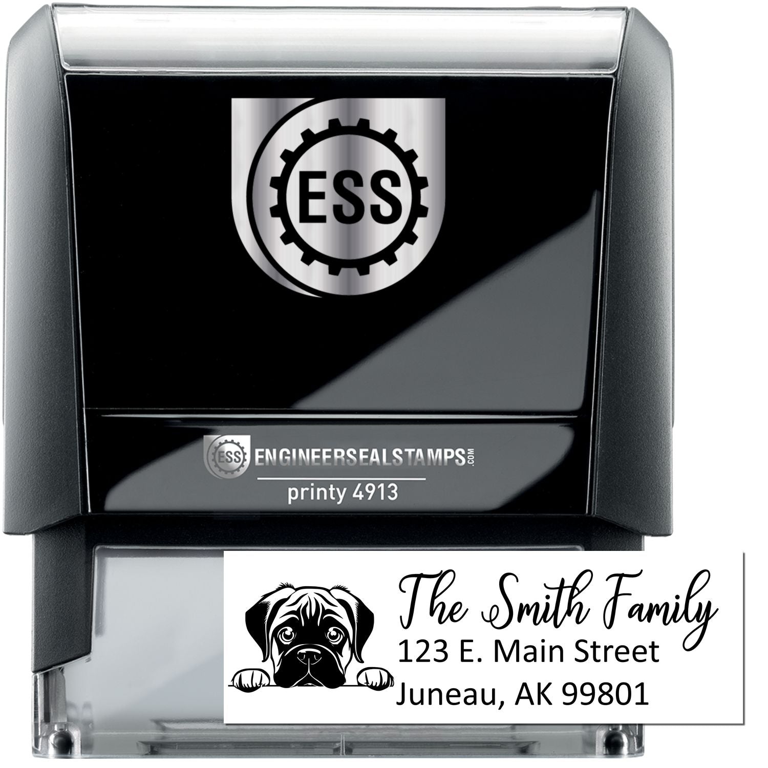 Customized Bullmastiff Self-Inking Home Address Stamp