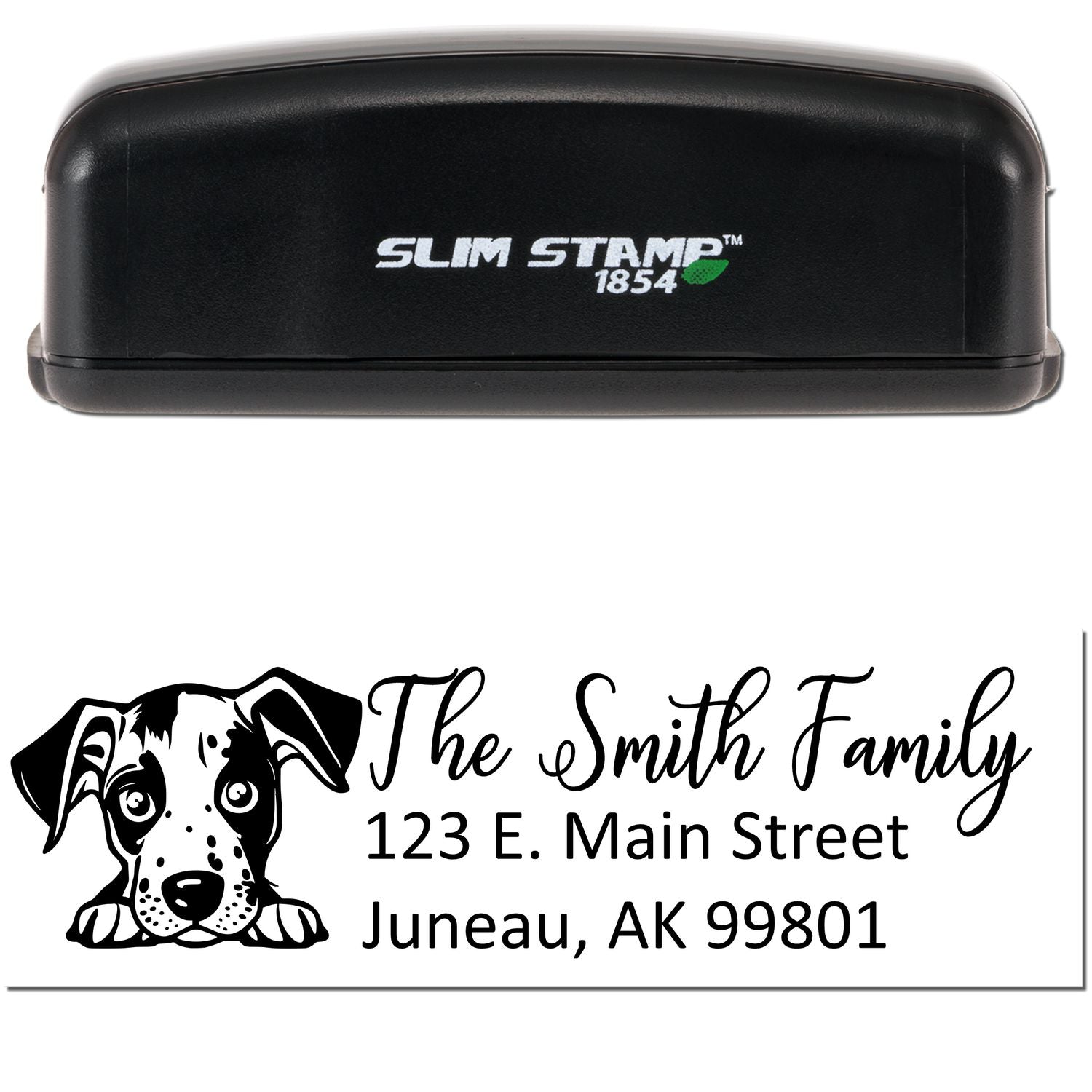 Slim Catahoula Dog Mail Address Stamp