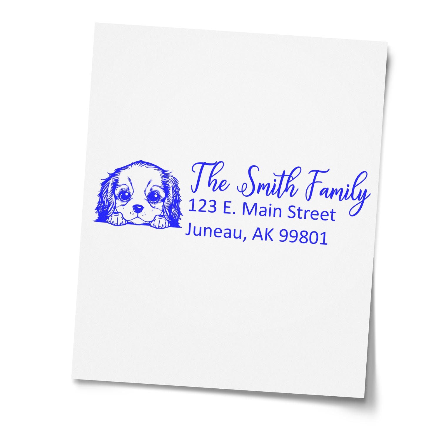 Cavalier King Charles Spaniel Customized Address Stamp