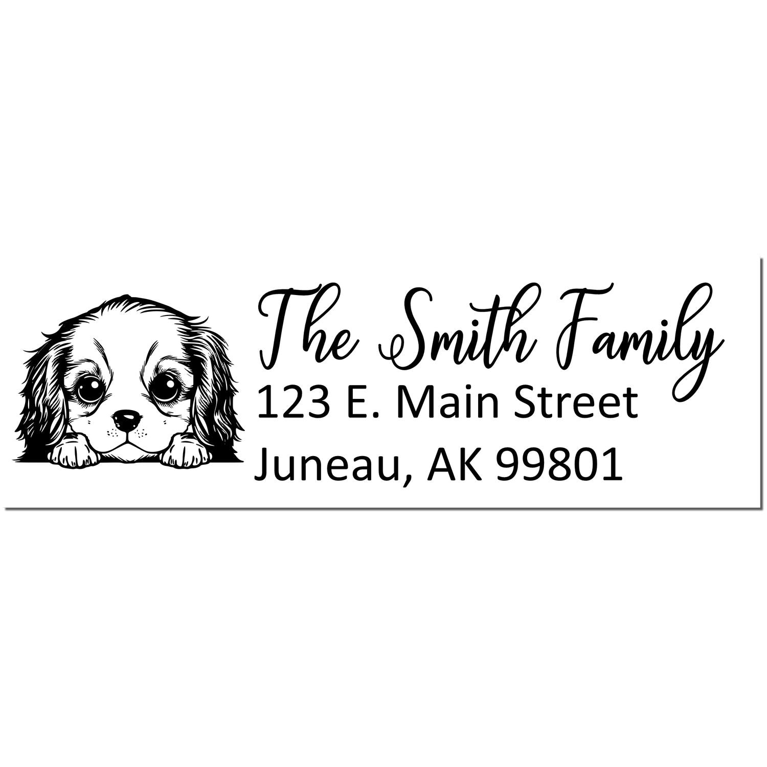 Cavalier King Charles Spaniel Customized Address Stamp