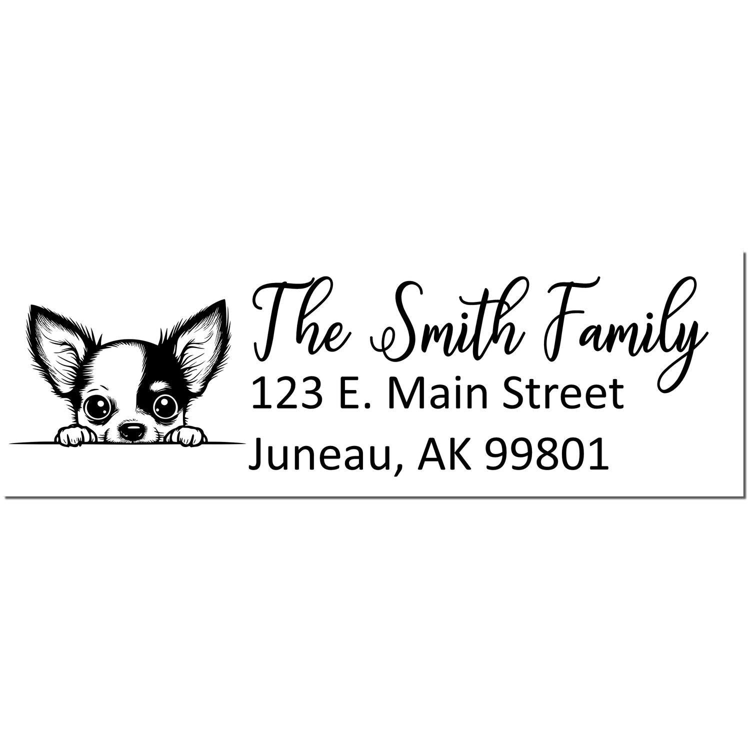 Customized Chihuahua Self-Inking Home Address Stamp