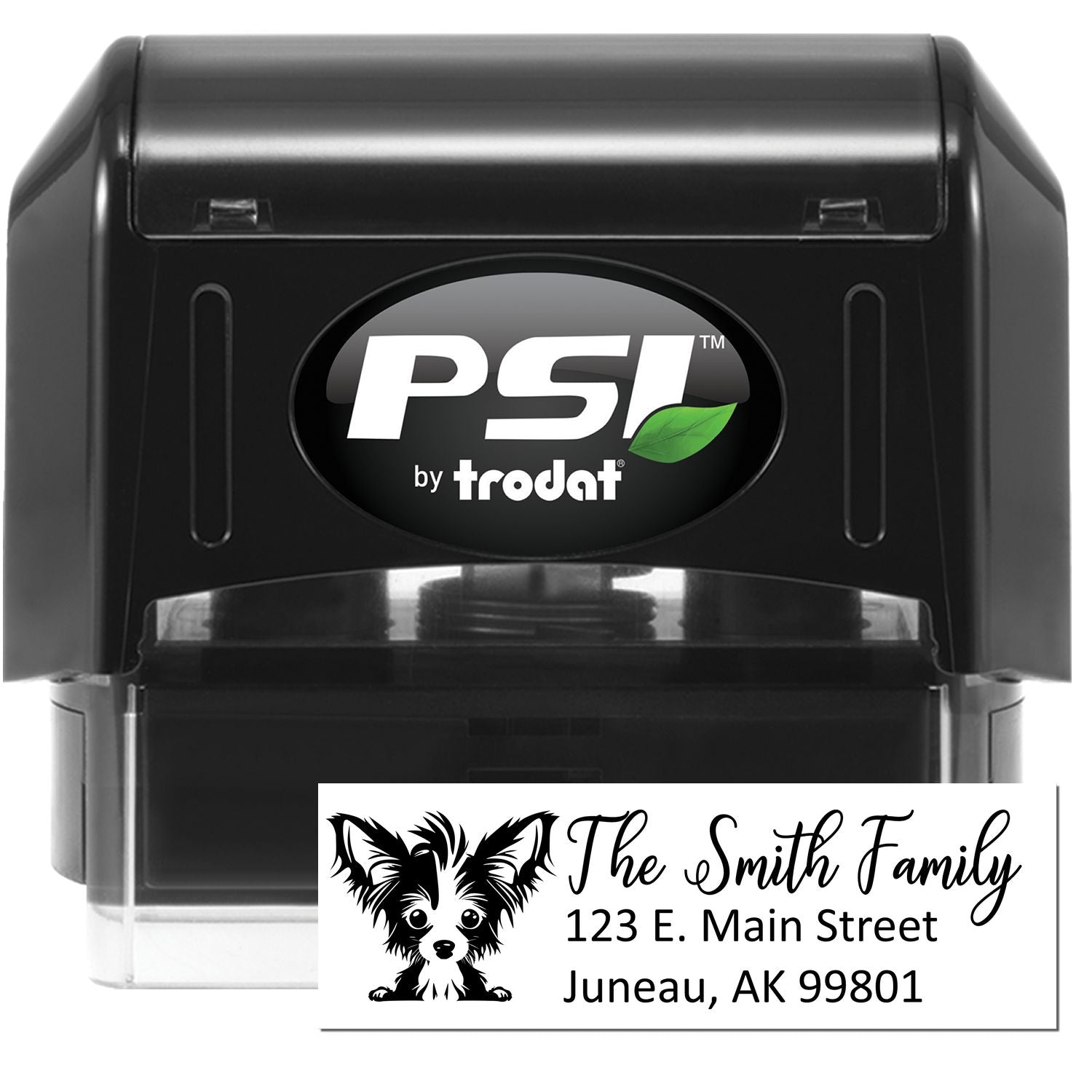 Chinese Crested Pre-Inked Home Address Stamp