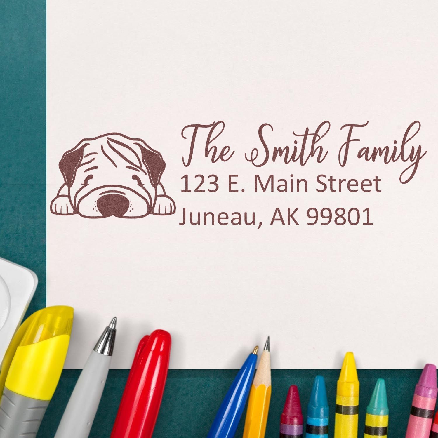 Chinese Shar Pei Customized Address Stamp