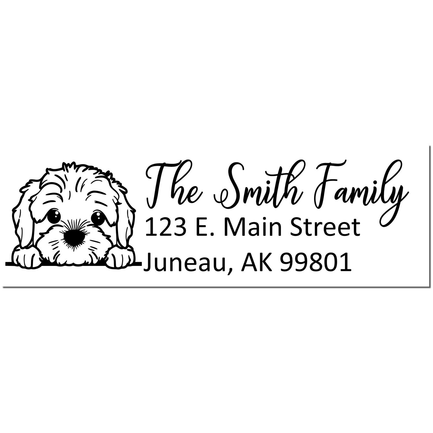 Customized Cockapoo Self-Inking Home Address Stamp