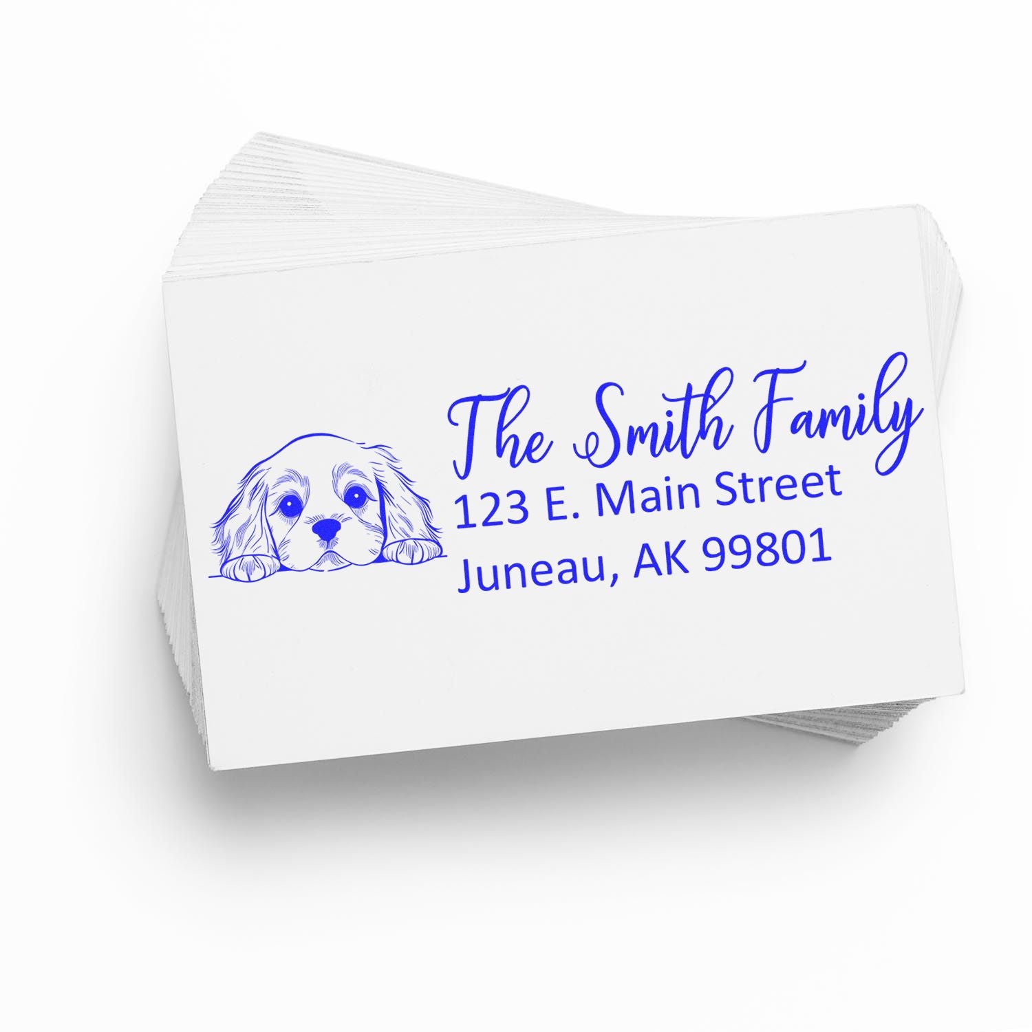 Slim Cocker Spaniel Dog Mail Address Stamp