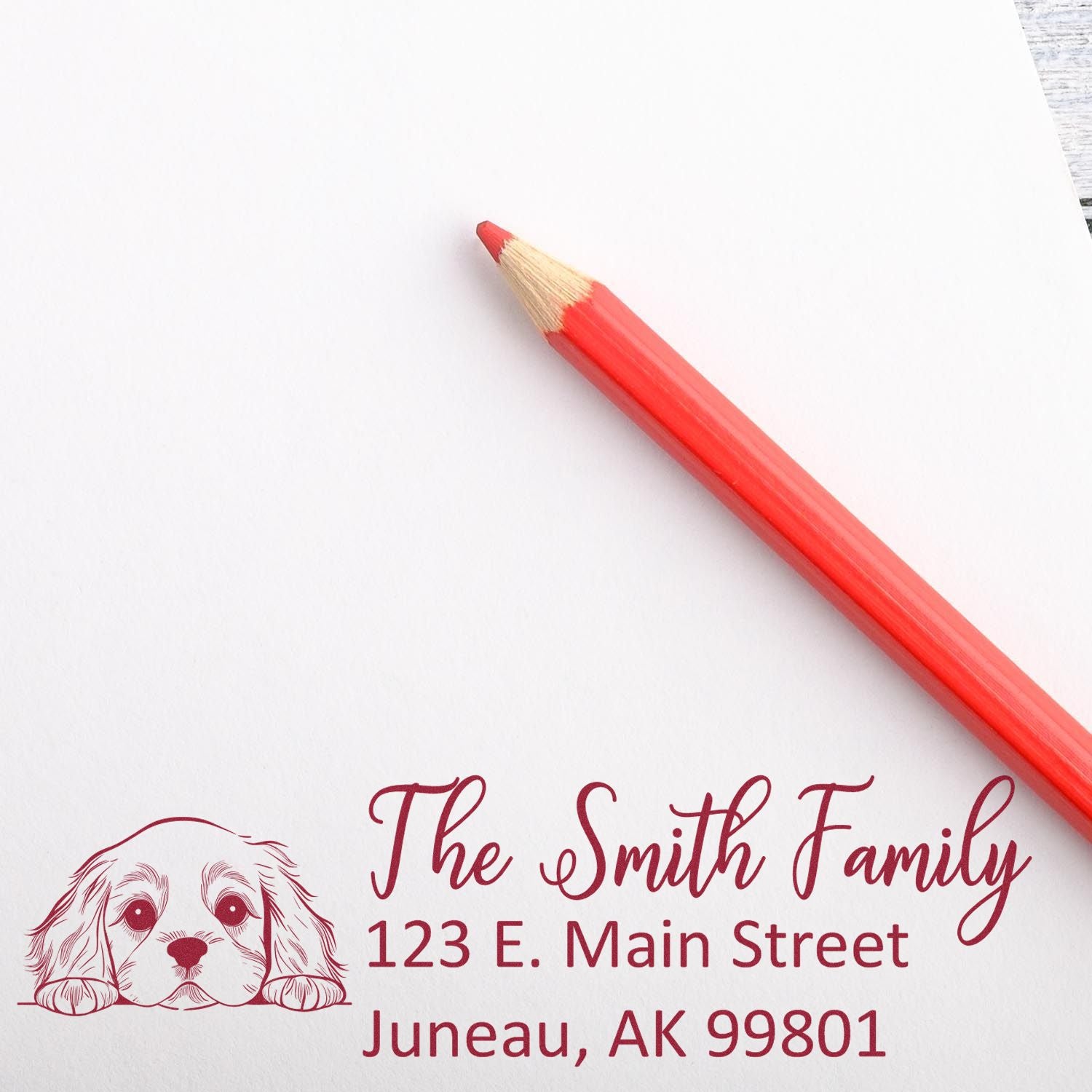 Cocker Spaniel Customized Address Stamp