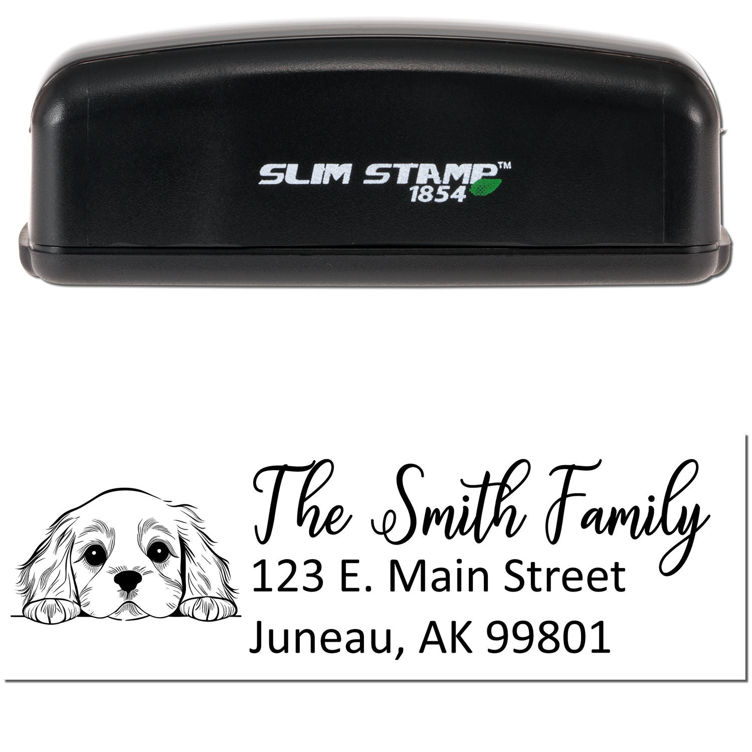 Slim Cocker Spaniel Dog Mail Address Stamp