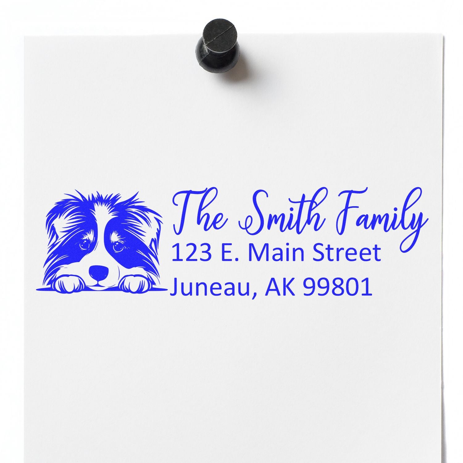 Collie Customized Address Stamp