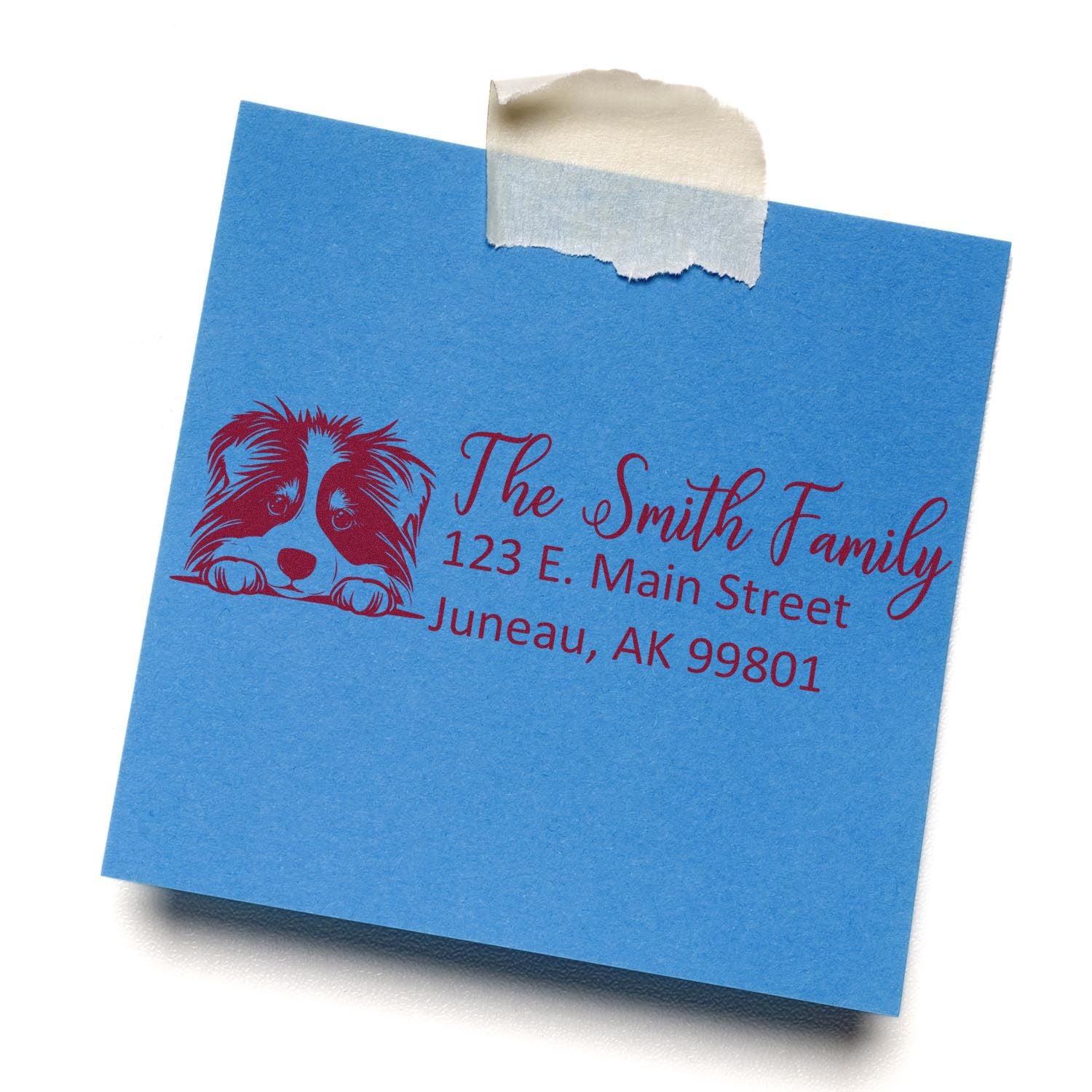 Customized Collie Self-Inking Home Address Stamp