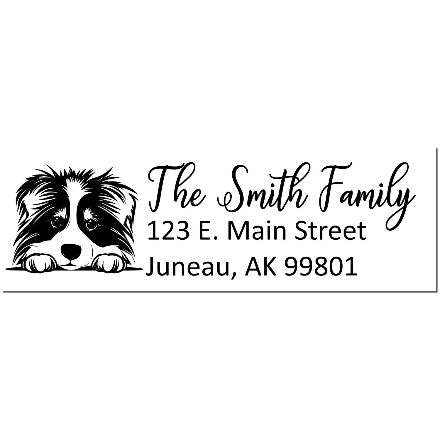 Collie Customized Address Stamp