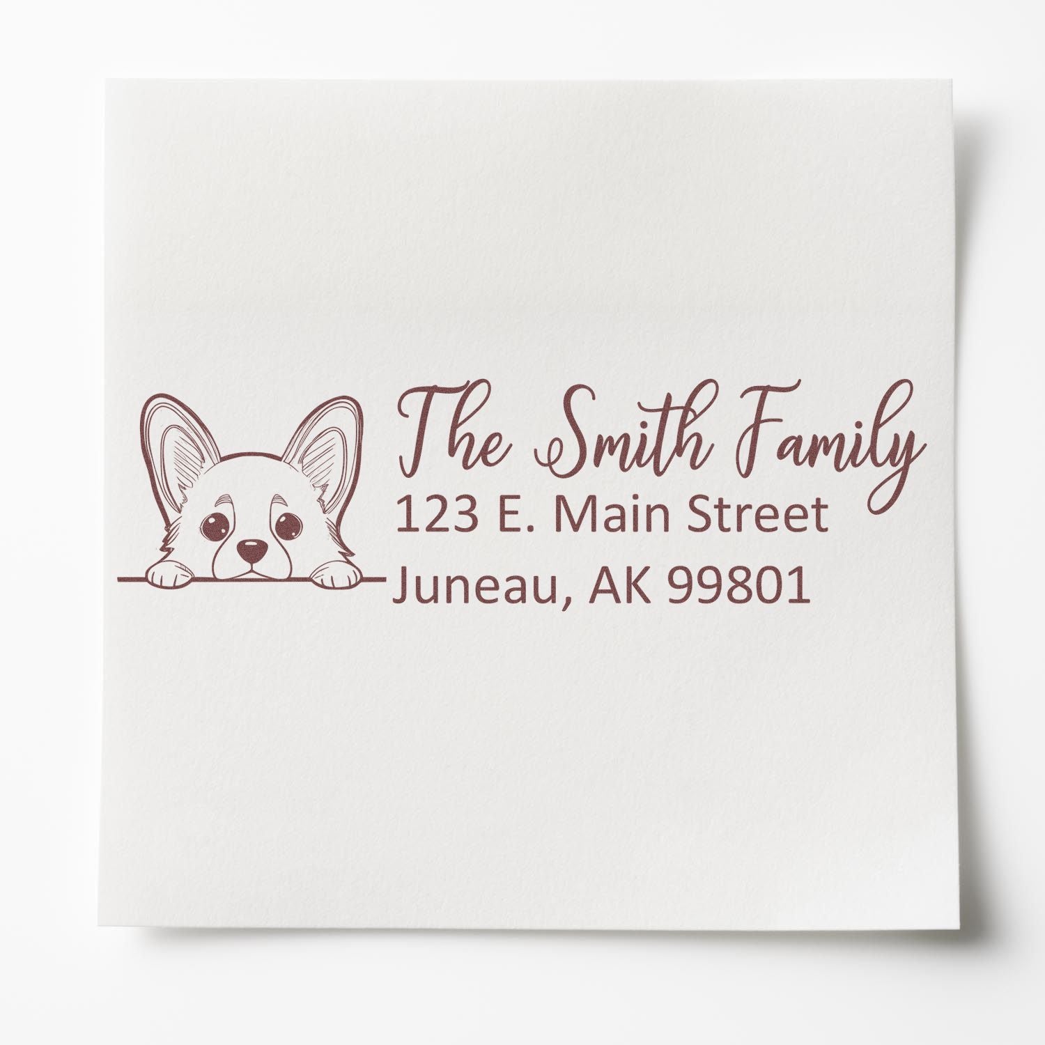 Corgi Customized Address Stamp