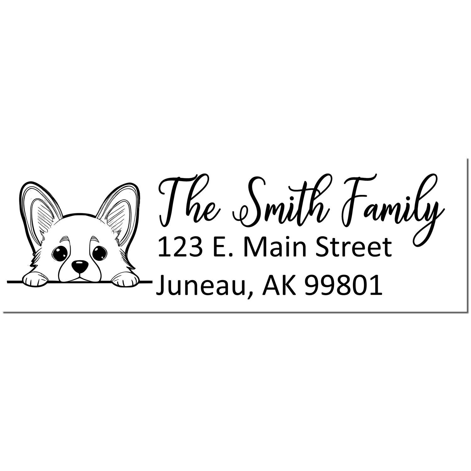 Corgi Customized Address Stamp