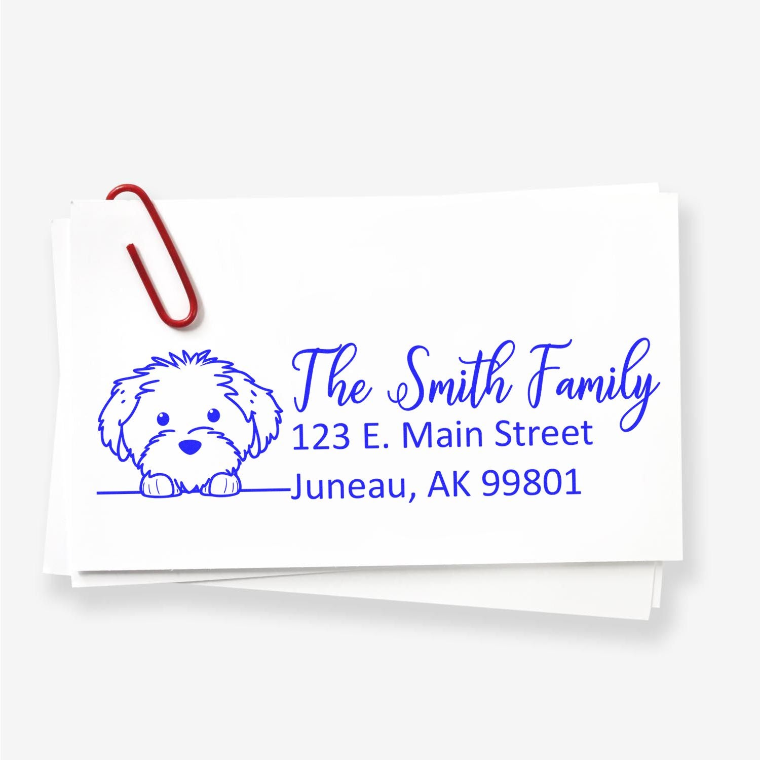 Slim Cotton De Tulear Dog Mail Address Stamp