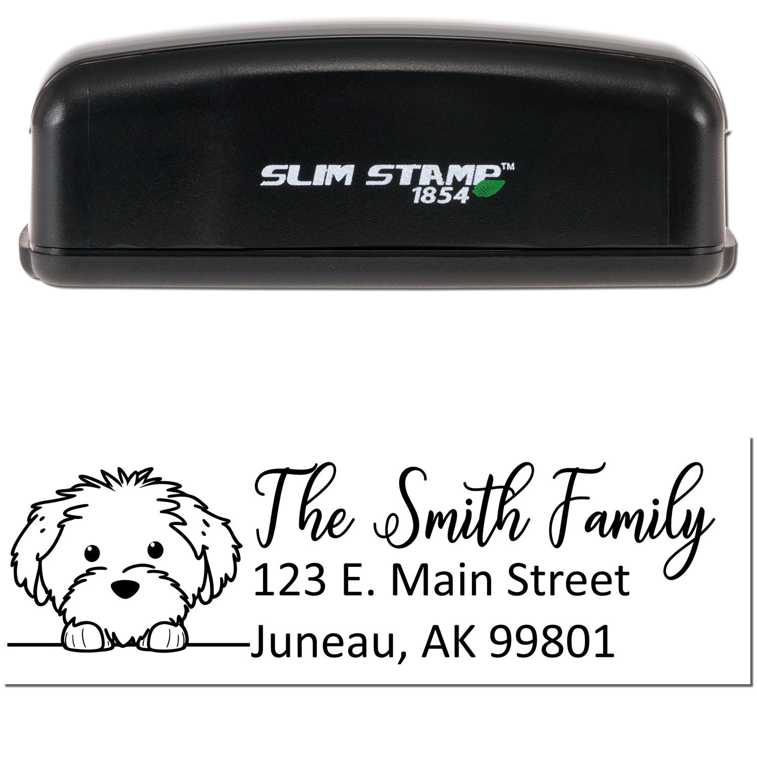 Slim Cotton De Tulear Dog Mail Address Stamp