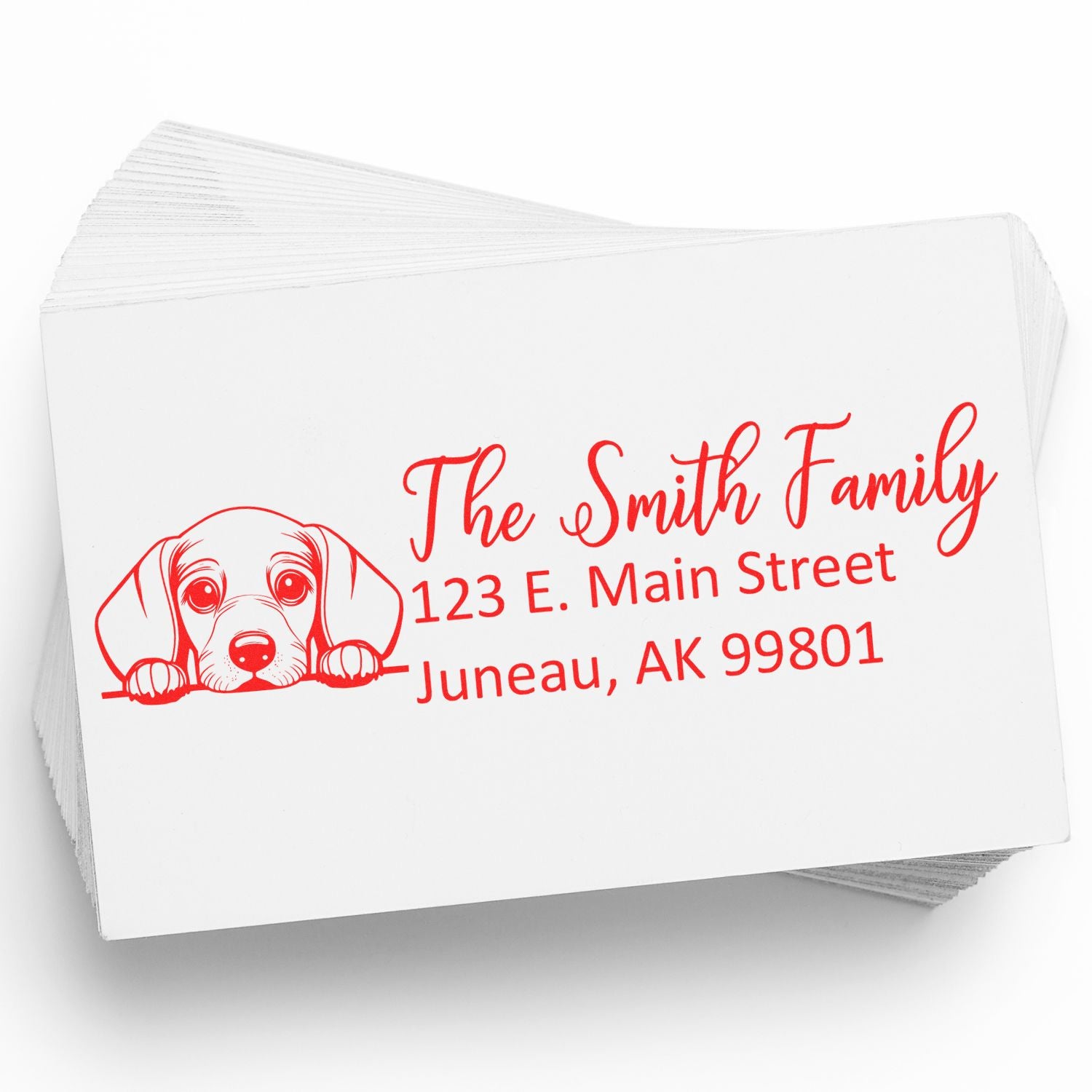 Slim Dachshund Dog Mail Address Stamp