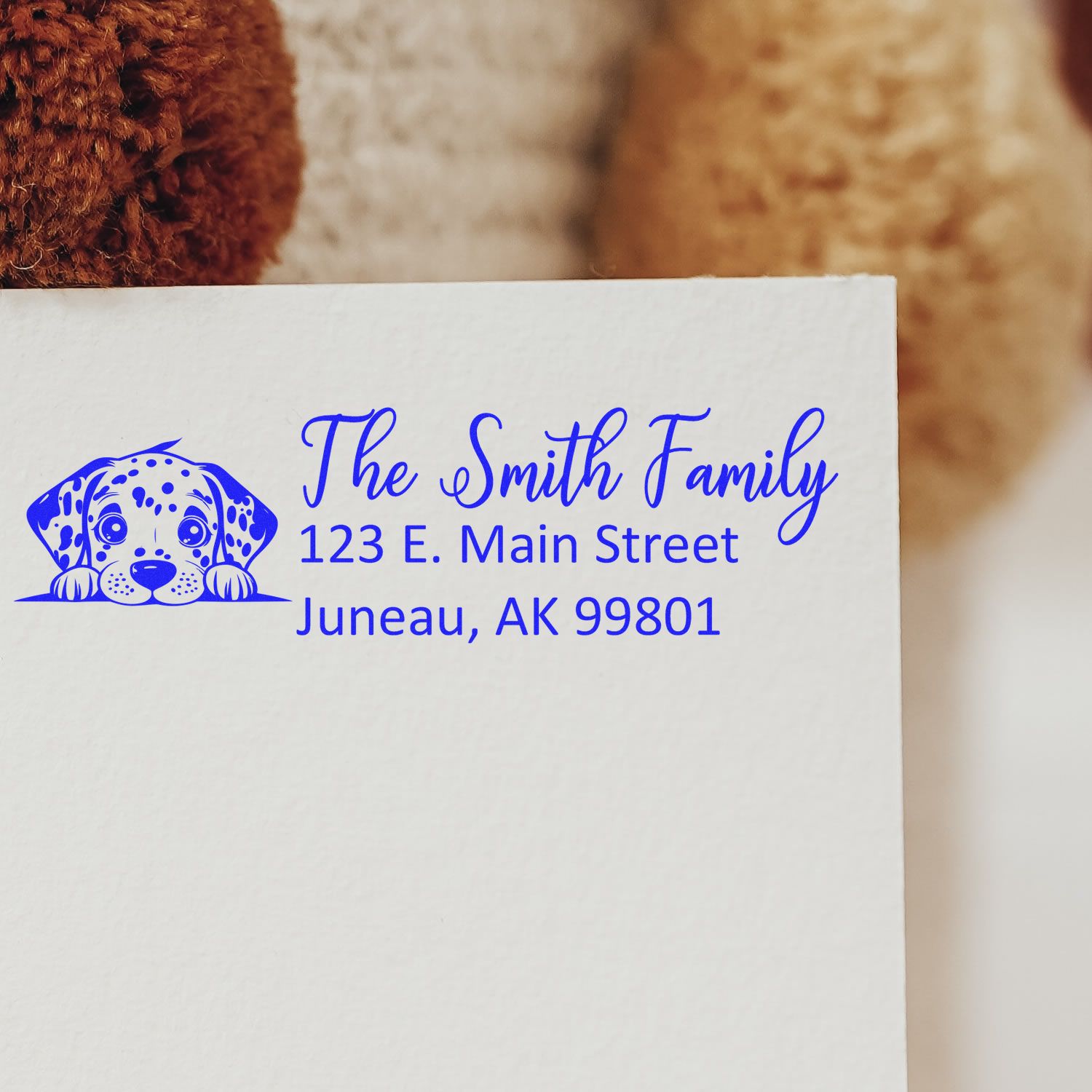 Dalmatian Pre-Inked Home Address Stamp