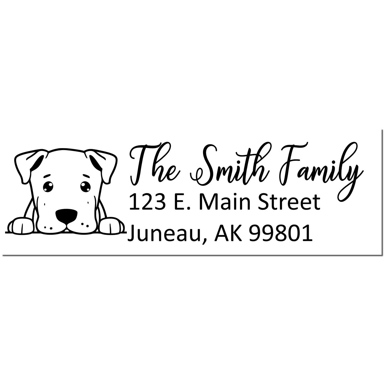 Slim Dogo Argentino Dog Mail Address Stamp