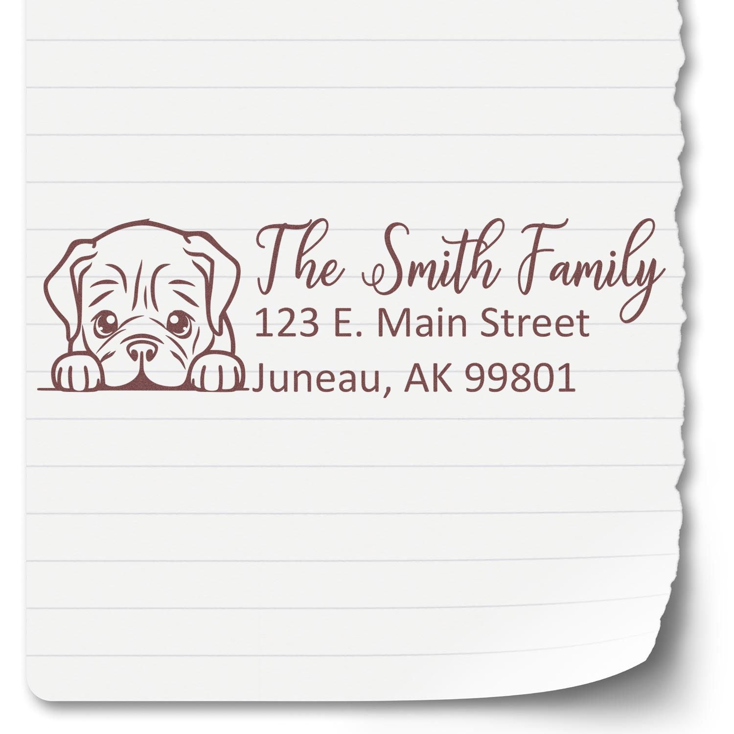 Customized Dogue De Bordeaux Self-Inking Home Address Stamp