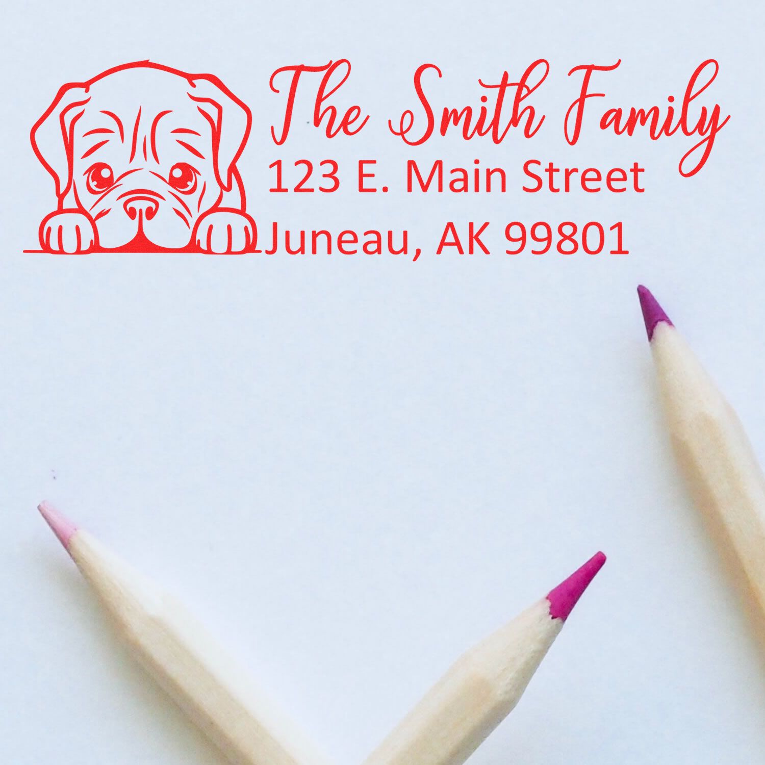 Dogue De Bordeaux Customized Address Stamp