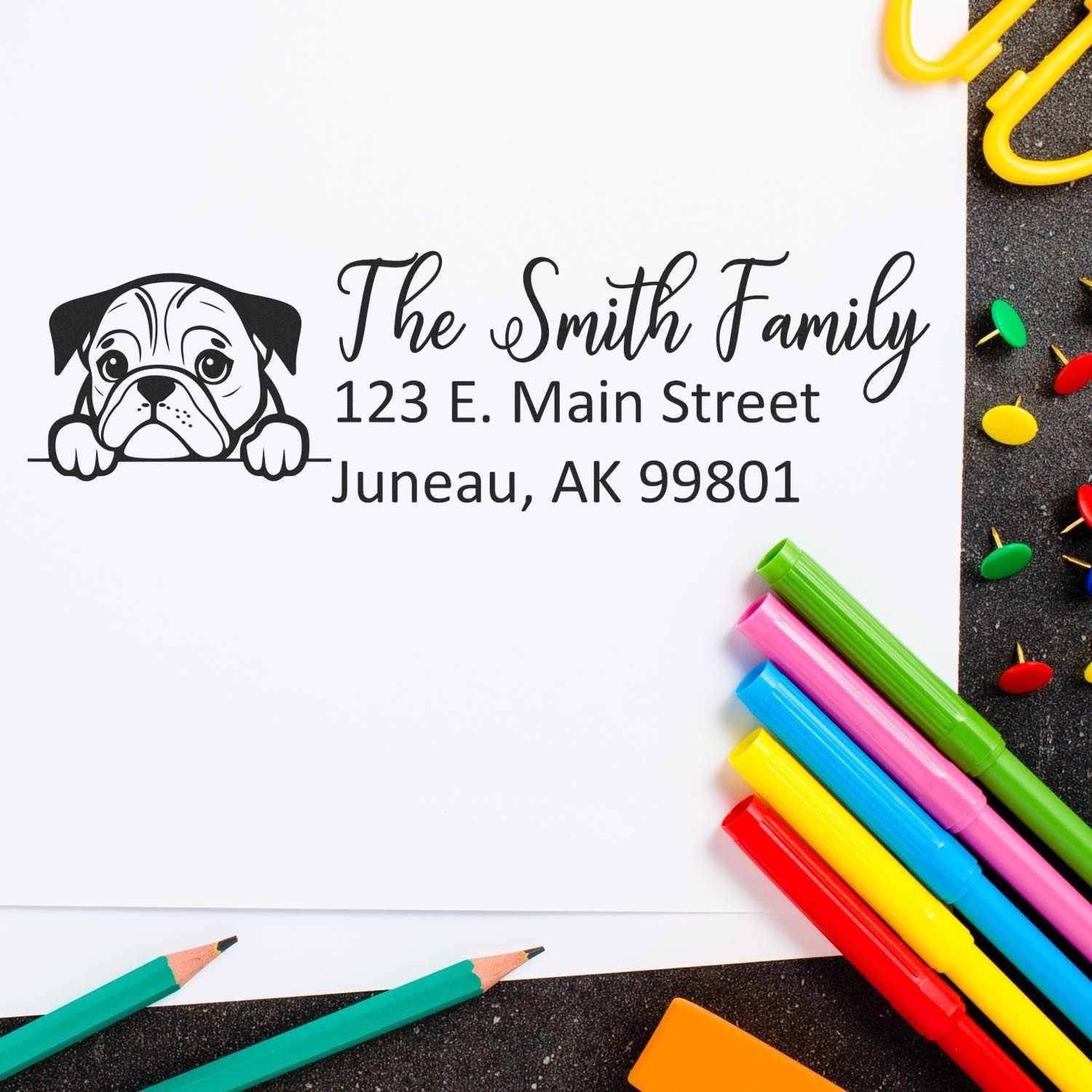 English Setter Customized Address Stamp