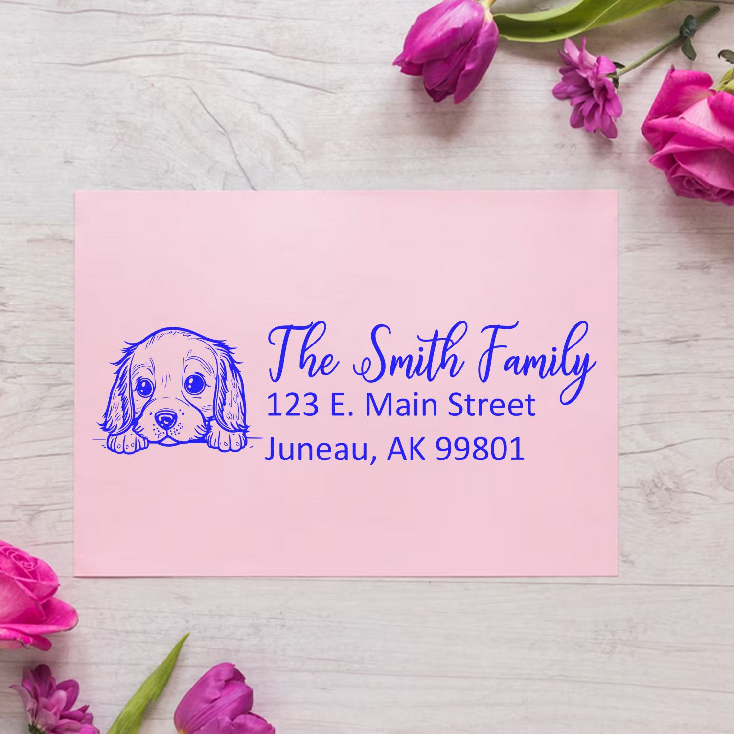 English Bulldog Customized Address Stamp