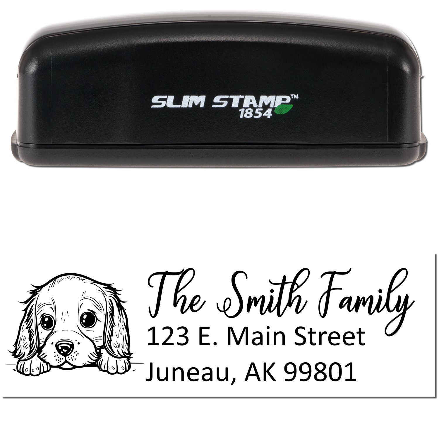 Slim English Bulldog Dog Mail Address Stamp