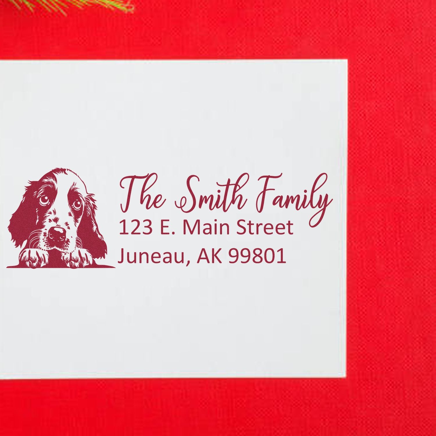 English Cocker Spaniel Customized Address Stamp