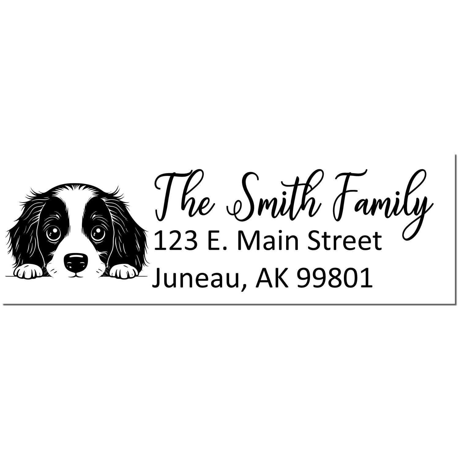 Customized English Springer Spaniel Self-Inking Home Address Stamp