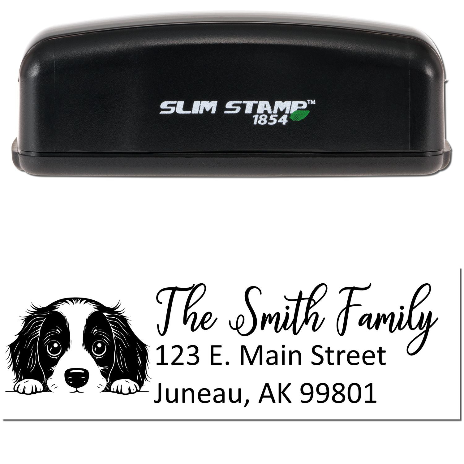 Slim English Springer Spaniel Dog Mail Address Stamp