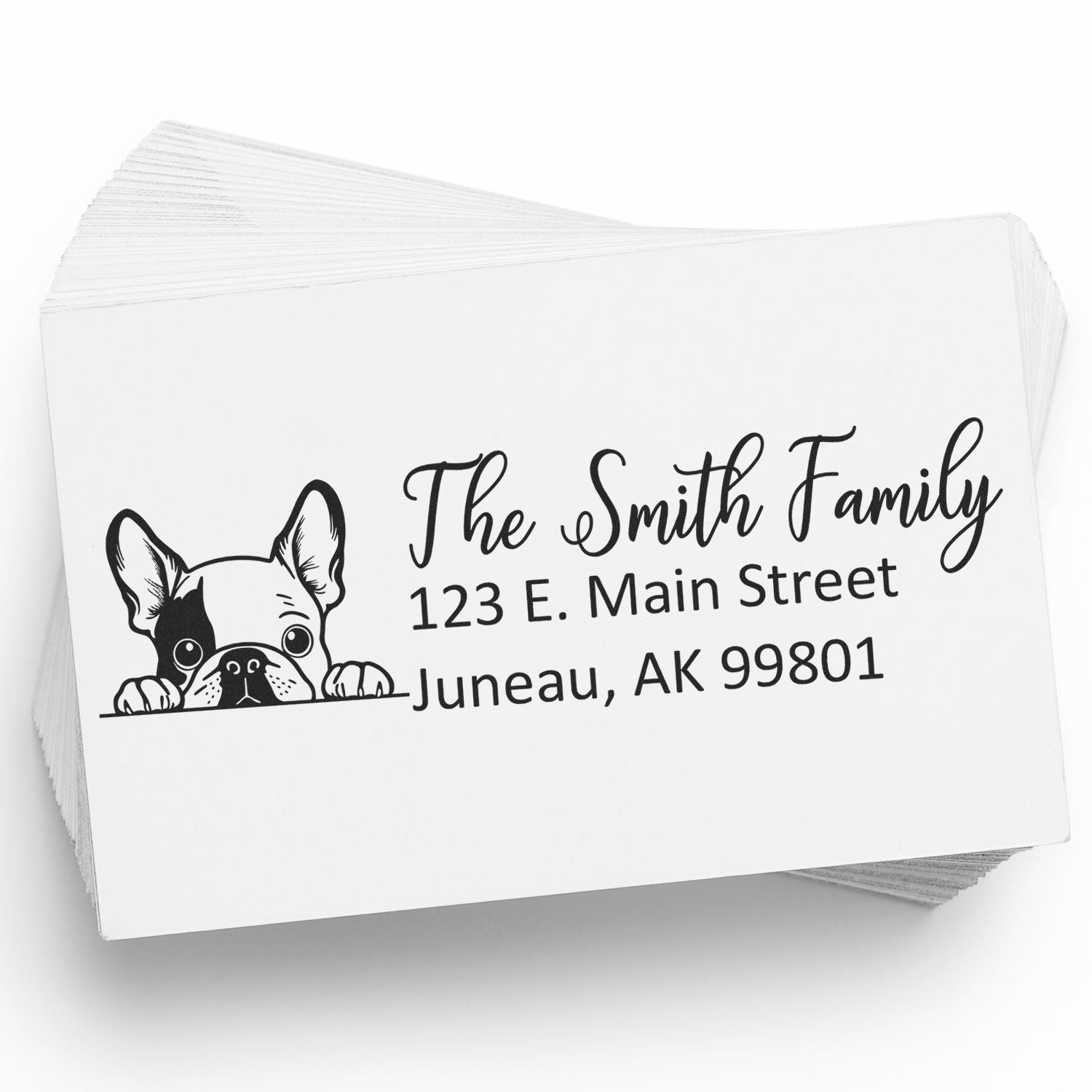 French Bulldog Customized Address Stamp