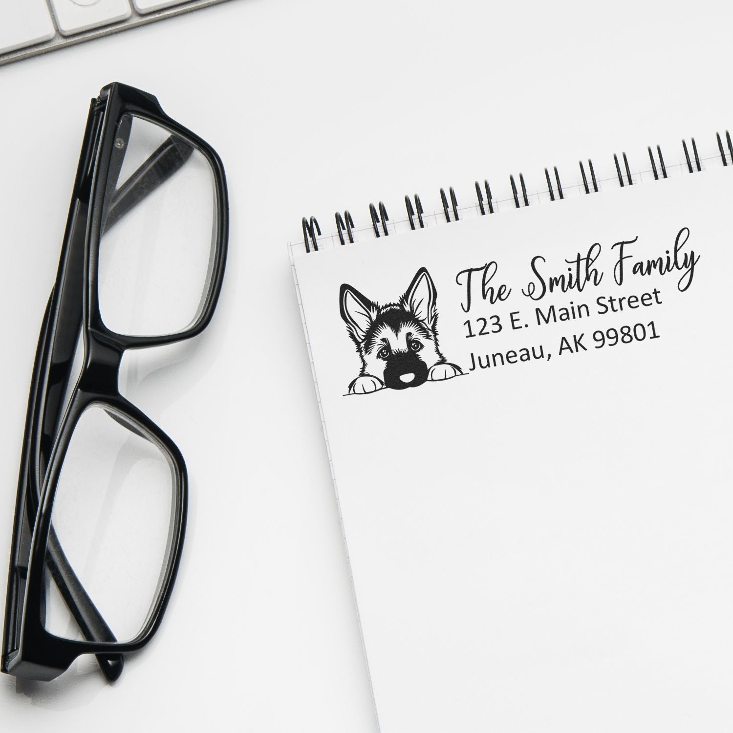 German Shepherd Customized Address Stamp