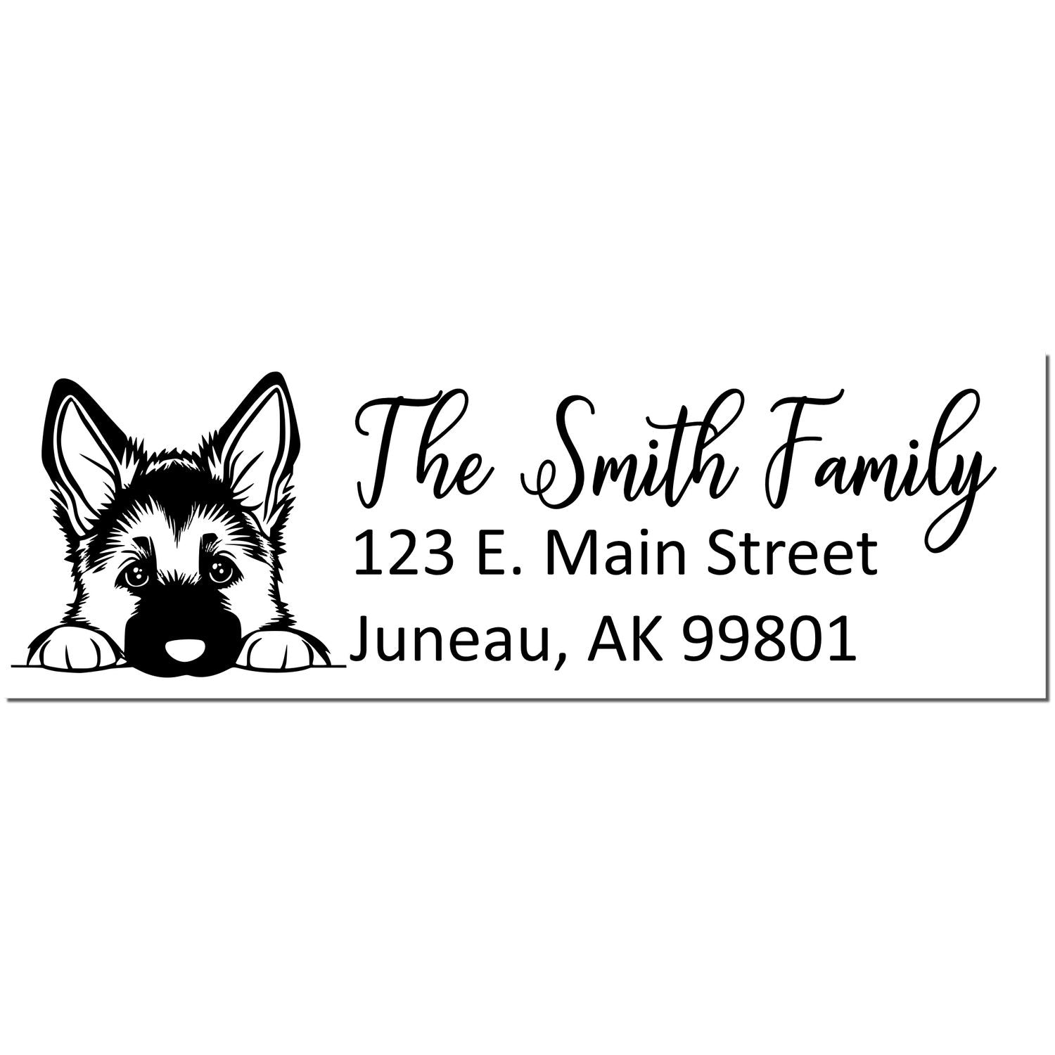 Customized German Shepherd Self-Inking Home Address Stamp