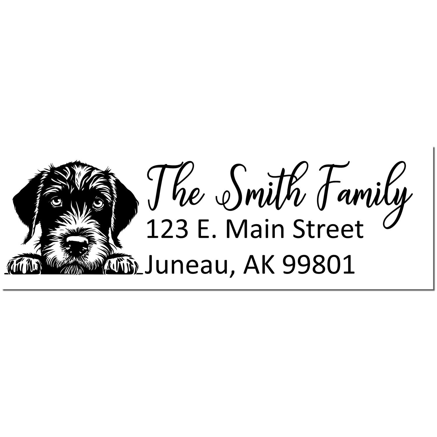 German Wirehaired Pointer Customized Address Stamp