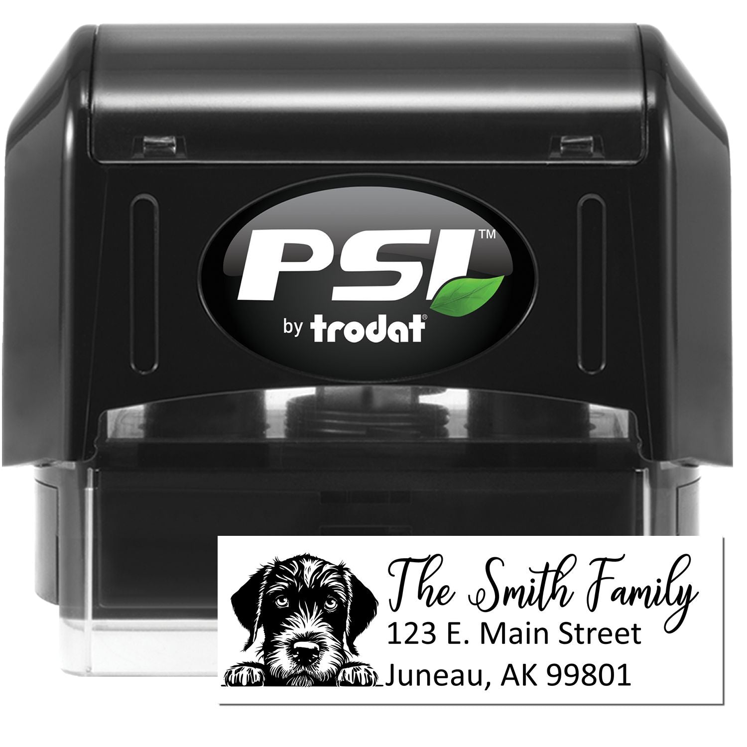 German Wirehaired Pointer Pre-Inked Home Address Stamp