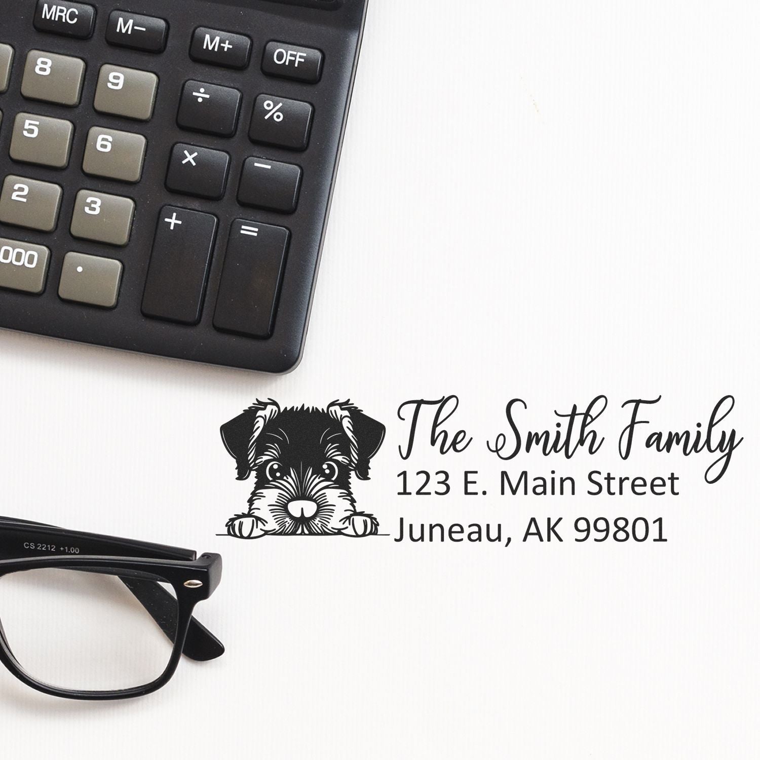 Giant Schnauzer Customized Address Stamp