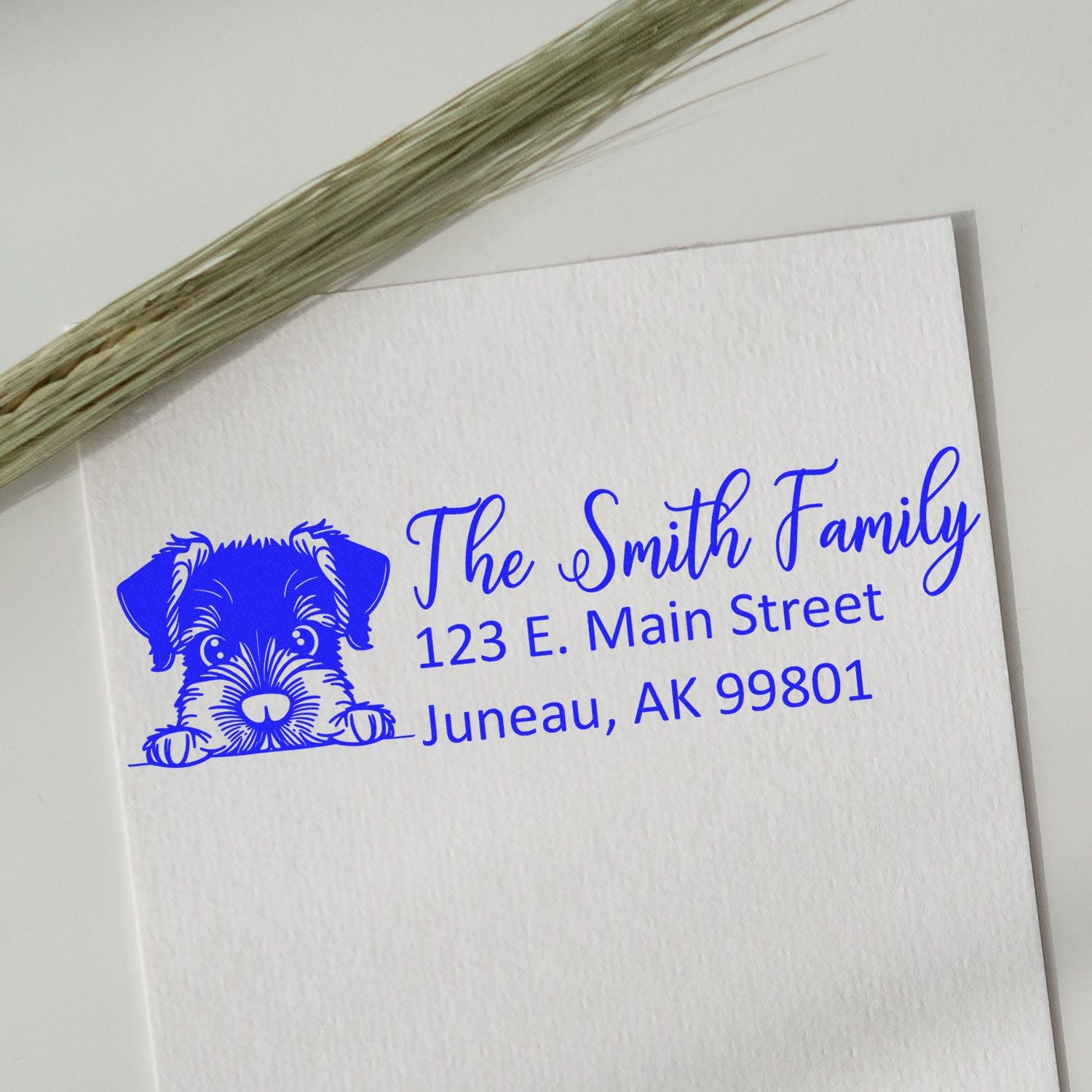 Giant Schnauzer Pre-Inked Home Address Stamp