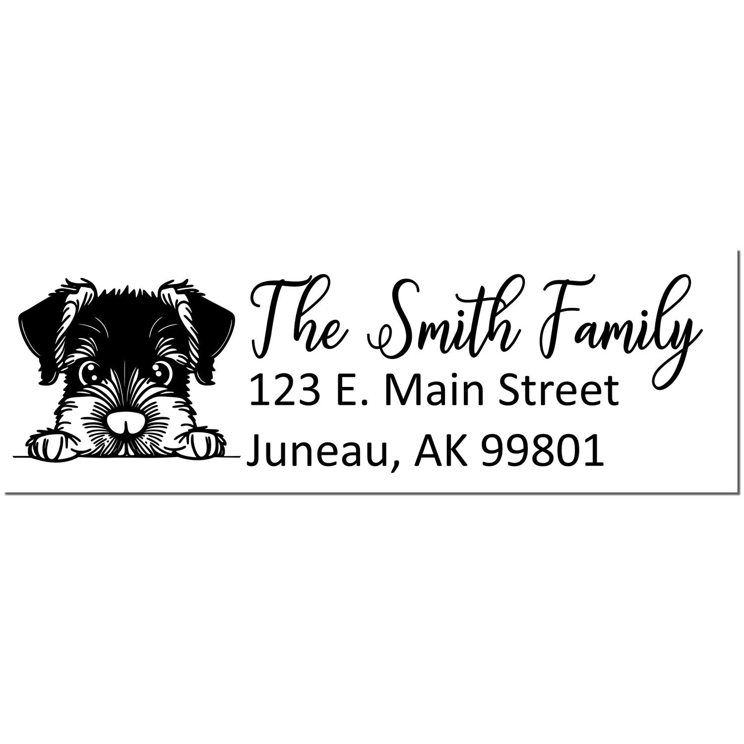 Giant Schnauzer Customized Address Stamp