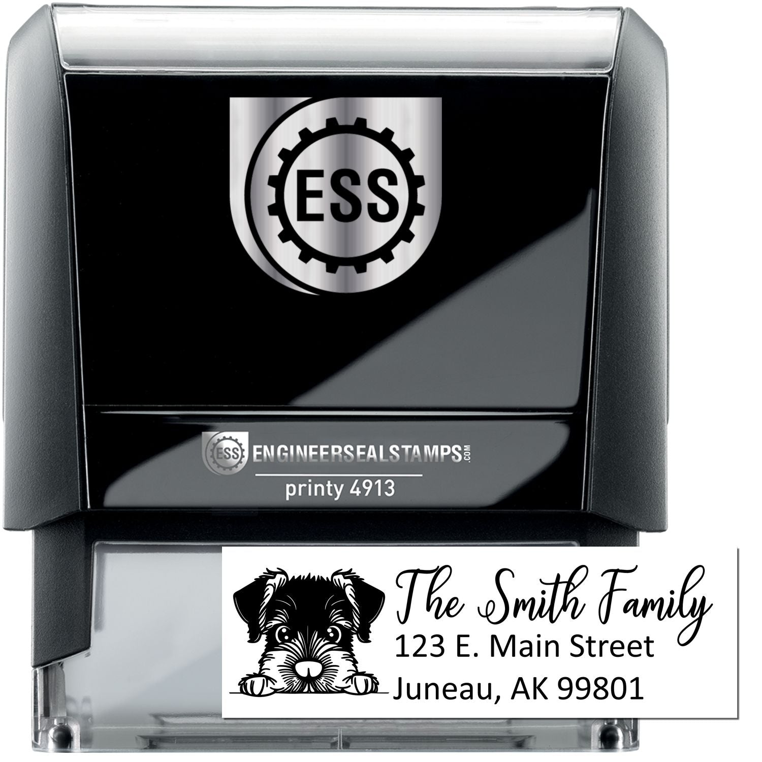 Customized Giant Schnauzer Self-Inking Home Address Stamp