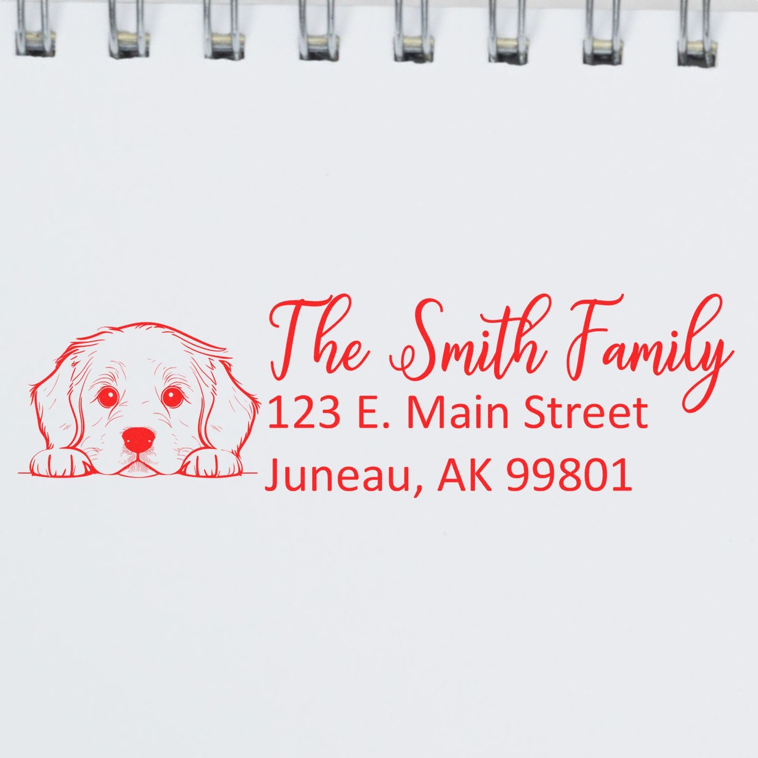 Golden Retriever Customized Address Stamp