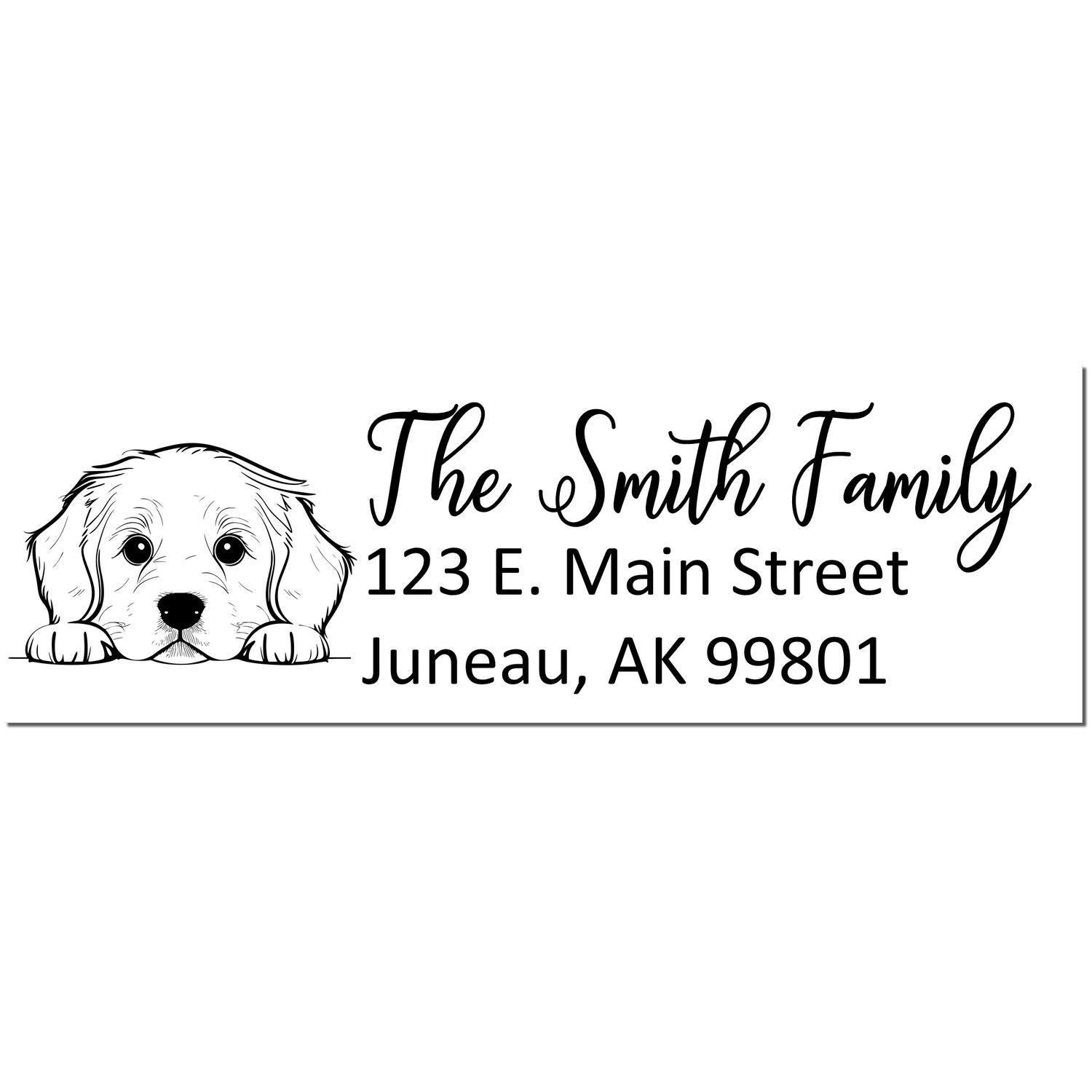 Golden Retriever Customized Address Stamp