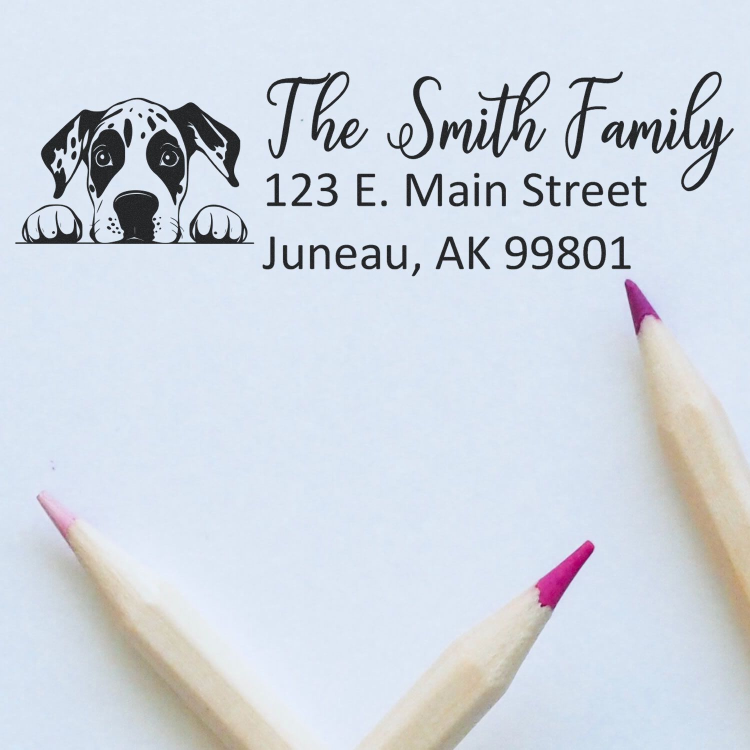 Great Pyrenees Pre-Inked Home Address Stamp